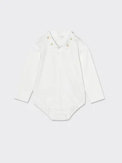 Piazza Italia Body con ricami in lurex dorato - panna Bianco Cheap