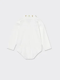 Piazza Italia Body con ricami in lurex dorato - panna Bianco Cheap