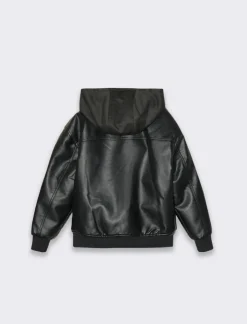 Piazza Italia Bomber fita pelle da bambino - Nero Best Sale