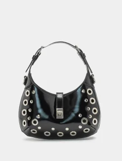 Piazza Italia Borsa da donna con rivetti e borchie - Nero Discount