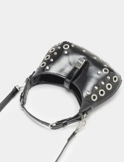 Piazza Italia Borsa da donna con rivetti e borchie - Nero Discount