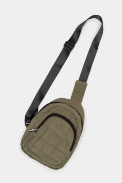 Piazza Italia Borsa monospalla trapuntata da uomo - Ve.milit. Verde Flash Sale