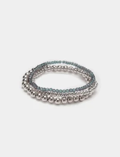 Piazza Italia Bracciale da donna con 3 fili elastici - Blu Discount