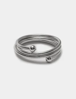 Piazza Italia Bracciale da donna con cavo metallo lungo - Argento Fashion