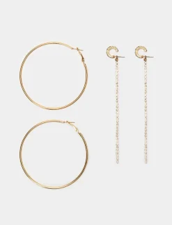 Piazza Italia Bracciale da donna con cavo metallo lungo - Argento Fashion