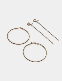 Piazza Italia Bracciale da donna con cavo metallo lungo - Argento Fashion