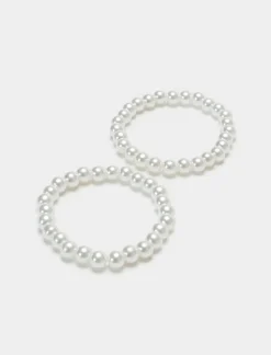 Piazza Italia Bracciale da donna con perle - natural Bianco Discount