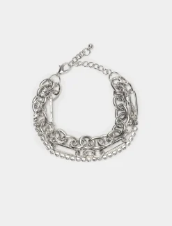 Piazza Italia Bracciale da donna con strass - Argento New