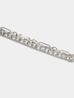 Piazza Italia Bracciale da donna con strass - Argento New