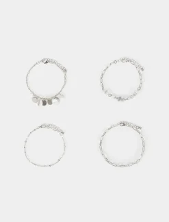 Piazza Italia Bracciale da donna madreperla da 4 pezzi - Argento Cheap