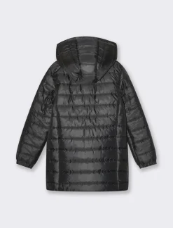 Piazza Italia Caldo giubbotto lungo da bambina imbottito con cappuccio - Nero Shop