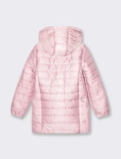 Piazza Italia Caldo giubbotto lungo da bambina imbottito con cappuccio - Rosa Flash Sale
