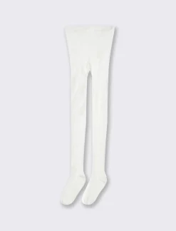 Piazza Italia Calza con lavorazione a treccine da bambina - Bianco sporco Discount