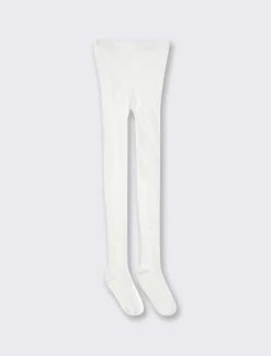 Piazza Italia Calza con lavorazione a treccine da bambina - Bianco sporco Discount