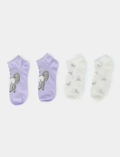 Piazza Italia Calzino bambina 2 paia con unicorni - Lilla Viola Best Sale