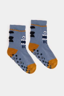 Piazza Italia CALZINO BAMBINO 1 PAI0 ANTISCIVOLO - Denim Blu Hot