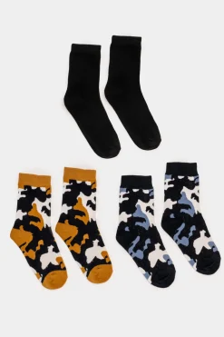 Piazza Italia CALZINO BAMBINO 3 PAIA FANTASIA MILITARE - Blu Best Sale