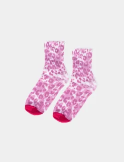 Piazza Italia Calzino da donna leopardato - Fuxia Best Sale