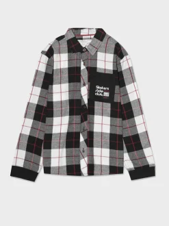 Piazza Italia Camicia a quadri con tasca in felpa - Fantasia Multicolore Fashion