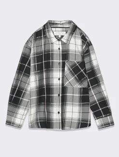 Piazza Italia Camicia a quadri loose fit - Nero Shop