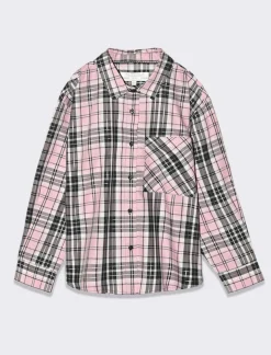Piazza Italia Camicia a quadri loose fit - Rosa Shop