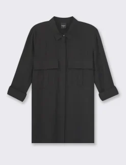 Piazza Italia Camicia basica con tasconi applicati e aletta su manica e spalle vestibilità regular - Nero Fashion