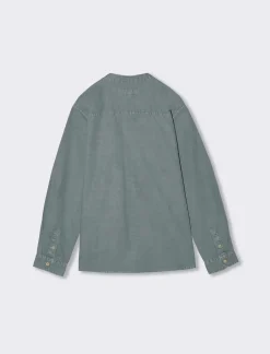 Piazza Italia Camicia con collo coreano con tintura a freddo, perfetto per completare un look casual - cenere Grigio Sale