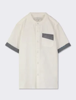 Piazza Italia Camicia con collo coreano - sporco Bianco Discount