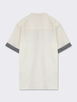 Piazza Italia Camicia con collo coreano - sporco Bianco Discount