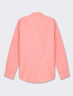 Piazza Italia Camicia fil a fil regular fit easy iron - Corallo Arancione Sale