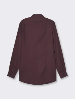 Piazza Italia Camicia formal fit regular con collo francese - Bordeaux Rosso Fashion