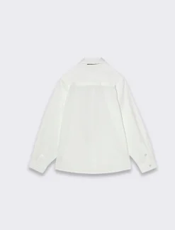 Piazza Italia Camicia in cotone modello regular e applicazione accessorio cravatta - Bianco Cheap