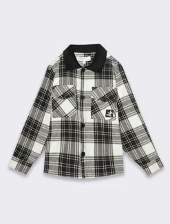 Piazza Italia Camicia in flanella a quadri con tasche frontali a colletto in contrasto - Fantasia Multicolore Best Sale