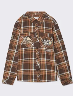 Piazza Italia Camicia in flanella fantasia madras con tasconi - Fantasia Multicolore Outlet