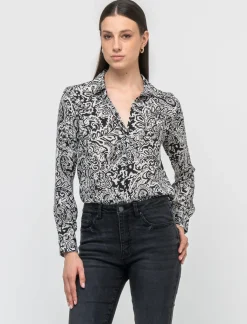 Piazza Italia Camicia in georgette stampata in diverse fantasie - var 1 Discount