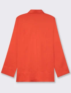 Piazza Italia Camicia in satin - Rosso Discount