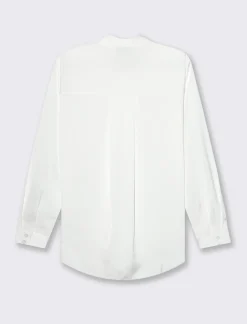 Piazza Italia Camicia in satin manica lunga vestibilità comoda - panna Bianco Online