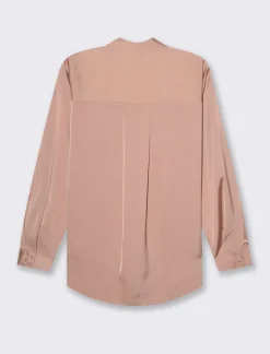 Piazza Italia Camicia in satin manica lunga vestibilità comoda - Rosa Online