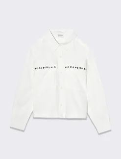 Piazza Italia Camicia loose fit con tasconi e borchie - sporco Bianco Hot