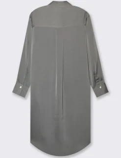 Piazza Italia Camicia lunga in tessuto di raso morbido sulla spalla - piombo Grigio Fashion