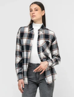 Piazza Italia Camicia manica lunga a quadri con tasca a toppa - var 2 Hot