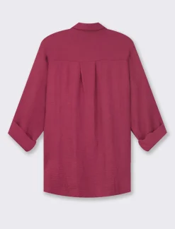 Piazza Italia Camicia manica lunga in tessuto fluido con spalla scesa e alette sulla manica - india Rosso Cheap