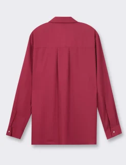 Piazza Italia Camicia manica lunga vestibilità morbida e manica con alette risvoltabile - india Rosso Cheap