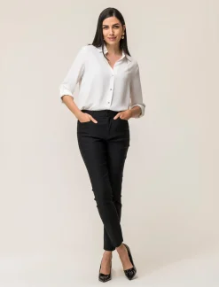 Piazza Italia Camicia manica lunga vestibilità morbida e manica con alette risvoltabile - latte Bianco Discount