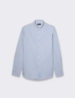 Piazza Italia Camicia regular fit in 100% cotone struttura oxford - Celeste Azzurro New