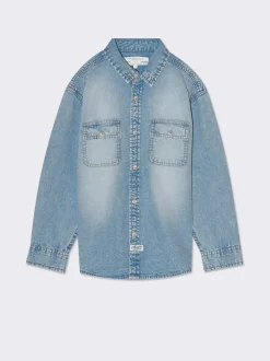 Piazza Italia Camicia regular fit in denim con tasconi - Denim Blu Hot