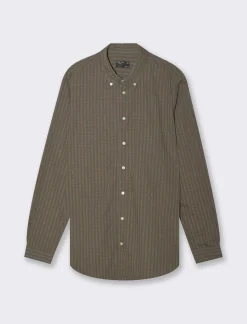 Piazza Italia Camicia regular fit in misto cotone easy iron - kaki Verde Cheap
