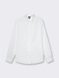 Piazza Italia Camicia regular fit in tessuto oxford misto cotone - Bianco Cheap