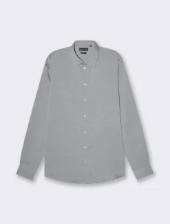 Piazza Italia Camicia regular fit in tessuto oxford misto cotone - Blu Discount