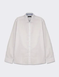 Piazza Italia Camicia regular fit in tessuto di misto cotone easy iron con collo francese e maniche lunghe - Bianco Shop